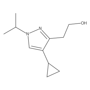 2-[4-cyclopropyl-1-(propan-2-yl)-1H-pyrazol-3-yl]ethan-1-ol结构式