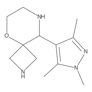 9-(trimethyl-1H-pyrazol-4-yl)-5-oxa-2,8-diazaspiro[3.5]nonane Structure