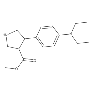 Methyl 4-[4-(diethylamino)phenyl]pyrrolidine-3-carboxylate结构式