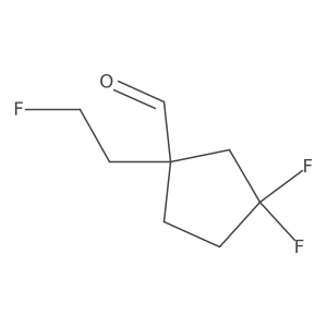 3,3-Difluoro-1-(2-fluoroethyl)cyclopentane-1-carbaldehyde Structure