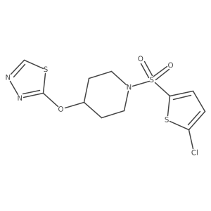 2-((1-((5-Chlorothiophen-2-yl)sulfonyl)piperidin-4-yl)oxy)-1,3,4-thiadiazole Structure