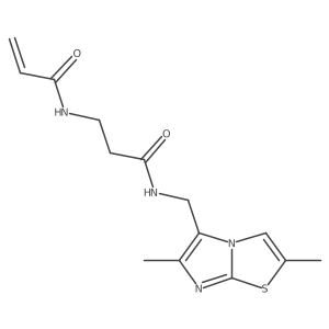 N-{2-[({2,6-dimethylimidazo[2,1-b][1,3]thiazol-5-yl}methyl)carbamoyl]ethyl}prop-2-enamide Structure