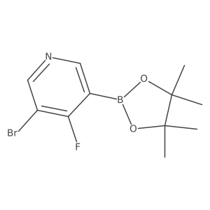 3-Bromo-4-fluoro-5-(4,4,5,5-tetramethyl-1,3,2-dioxaborolan-2-yl)pyridine Structure