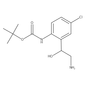 tert-butyl N-{2-[(1S)-2-amino-1-hydroxyethyl]-4-chlorophenyl}carbamate结构式