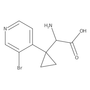 2-Amino-2-[1-(3-bromopyridin-4-yl)cyclopropyl]acetic acid Structure