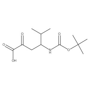 4-{[(Tert-butoxy)carbonyl]amino}-5-methyl-2-oxohexanoic acid Structure