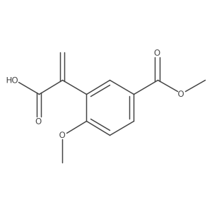 2-[2-Methoxy-5-(methoxycarbonyl)phenyl]prop-2-enoic acid结构式
