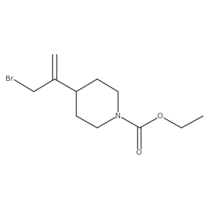 Ethyl 4-(3-Bromo-1-propen-2-yl)piperidine-1-carboxylate结构式
