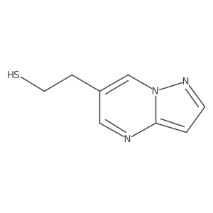 2-{Pyrazolo[1,5-a]pyrimidin-6-yl}ethane-1-thiol结构式