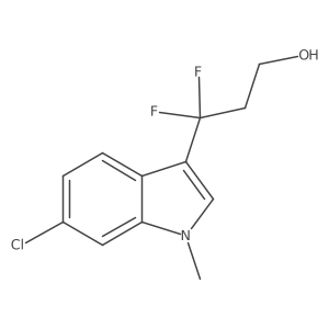 3-(6-chloro-1-methyl-1H-indol-3-yl)-3,3-difluoropropan-1-ol Structure