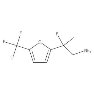 2,2-Difluoro-2-[5-(trifluoromethyl)furan-2-yl]ethan-1-amine结构式