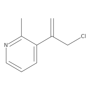 3-(3-Chloroprop-1-en-2-yl)-2-methylpyridine结构式