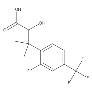 3-[2-Fluoro-4-(trifluoromethyl)phenyl]-2-hydroxy-3-methylbutanoic acid结构式