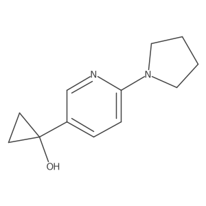 1-[6-(Pyrrolidin-1-yl)pyridin-3-yl]cyclopropan-1-ol Structure