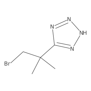 5-(1-bromo-2-methylpropan-2-yl)-1H-1,2,3,4-tetrazole结构式