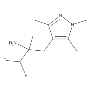 1,1-difluoro-2-methyl-3-(trimethyl-1H-pyrazol-4-yl)propan-2-amine Structure