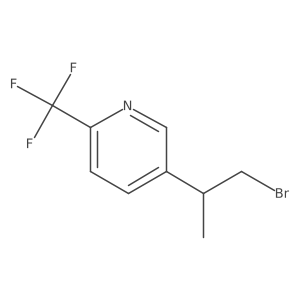5-(1-Bromopropan-2-yl)-2-(trifluoromethyl)pyridine Structure