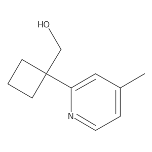 [1-(4-Methylpyridin-2-yl)cyclobutyl]methanol结构式