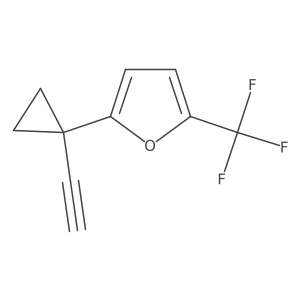 2-(1-Ethynylcyclopropyl)-5-(trifluoromethyl)furan结构式