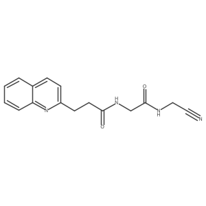 N-{[(cyanomethyl)carbamoyl]methyl}-3-(quinolin-2-yl)propanamide结构式