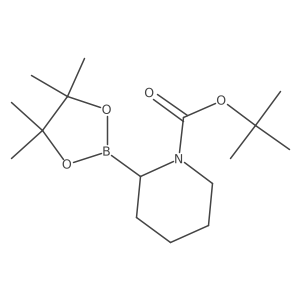 tert-butyl (2R)-2-(4,4,5,5-tetramethyl-1,3,2-dioxaborolan-2-yl)piperidine-1-carboxylate结构式
