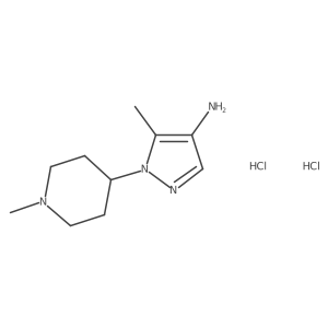 5-Methyl-1-(1-methylpiperidin-4-yl)pyrazol-4-amine;dihydrochloride结构式