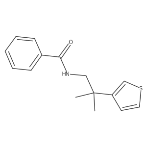 N-(2-methyl-2-(thiophen-3-yl)propyl)benzamide结构式