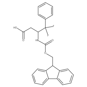 (S)-3-((((9H-Fluoren-9-yl)methoxy)carbonyl)amino)-4,4-difluoro-4-phenylbutanoic acid结构式