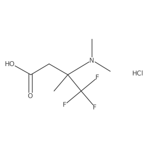 3-(Dimethylamino)-4,4,4-trifluoro-3-methylbutanoic acid;hydrochloride Structure