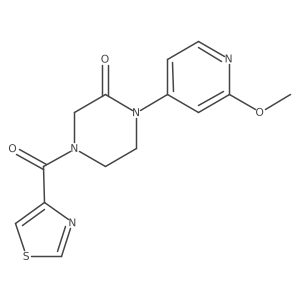 1-(2-Methoxypyridin-4-yl)-4-(1,3-thiazole-4-carbonyl)piperazin-2-one Structure
