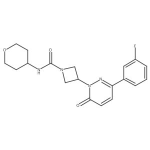 3-[3-(3-fluorophenyl)-6-oxo-1,6-dihydropyridazin-1-yl]-N-(oxan-4-yl)azetidine-1-carboxamide Structure