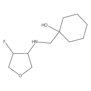 1-({[(3R,4S)-4-fluorooxolan-3-yl]amino}methyl)cyclohexan-1-ol结构式
