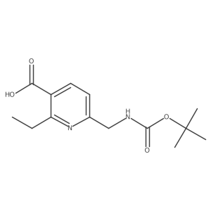 6-({[(Tert-butoxy)carbonyl]amino}methyl)-2-ethylpyridine-3-carboxylic acid Structure