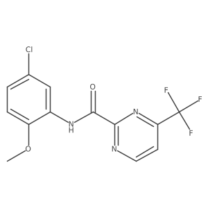 N-(5-chloro-2-methoxyphenyl)-4-(trifluoromethyl)pyrimidine-2-carboxamide结构式
