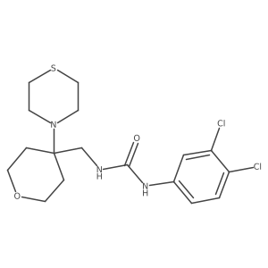 1-(3,4-Dichlorophenyl)-3-{[4-(thiomorpholin-4-yl)oxan-4-yl]methyl}urea Structure