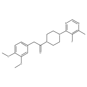 2-(3,4-Dimethoxyphenyl)-1-[4-(5-fluoro-6-methylpyrimidin-4-yl)piperazin-1-yl]ethan-1-one结构式