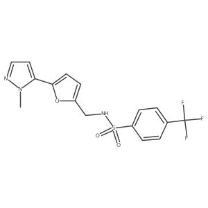 N-[[5-(2-Methylpyrazol-3-yl)furan-2-yl]methyl]-4-(trifluoromethyl)benzenesulfonamide结构式