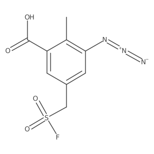 3-Azido-5-[(fluorosulfonyl)methyl]-2-methylbenzoic acid结构式