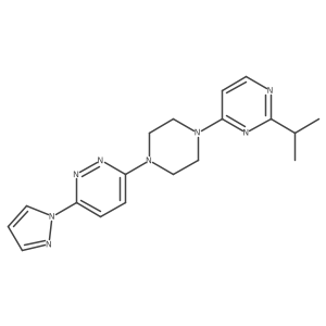 3-{4-[2-(propan-2-yl)pyrimidin-4-yl]piperazin-1-yl}-6-(1H-pyrazol-1-yl)pyridazine Structure