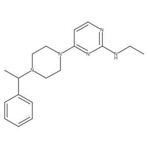 N-ethyl-4-[4-(1-phenylethyl)piperazin-1-yl]pyrimidin-2-amine Structure