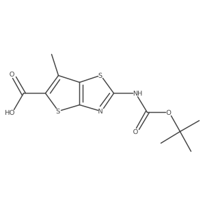 2-{[(Tert-butoxy)carbonyl]amino}-6-methylthieno[2,3-d][1,3]thiazole-5-carboxylic acid结构式