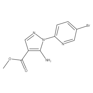 methyl 5-amino-1-(5-bromopyridin-2-yl)-1H-pyrazole-4-carboxylate结构式