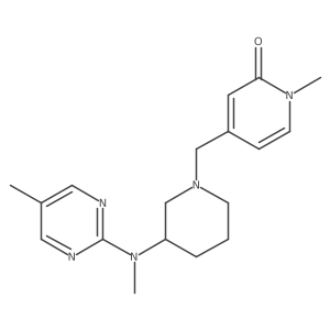 1-Methyl-4-({3-[methyl(5-methylpyrimidin-2-yl)amino]piperidin-1-yl}methyl)-1,2-dihydropyridin-2-one Structure