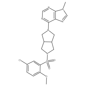 6-[5-(5-chloro-2-methoxybenzenesulfonyl)-octahydropyrrolo[3,4-c]pyrrol-2-yl]-9-methyl-9H-purine结构式