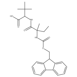 (2S)-2-[2-({[(9H-fluoren-9-yl)methoxy]carbonyl}amino)-2-methylbutanamido]-3,3-dimethylbutanoic acid结构式