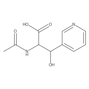 2-Acetamido-3-hydroxy-3-(pyridin-3-yl)propanoic acid Structure