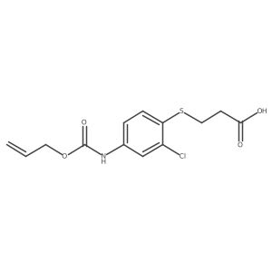 3-[4-(allyloxycarbonylamino)-2-chloro-phenyl]sulfanylpropanoic acid结构式