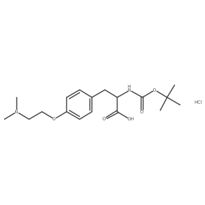 (2S)-2-{[(tert-butoxy)carbonyl]amino}-3-{4-[2-(dimethylamino)ethoxy]phenyl}propanoic acid hydrochloride Structure