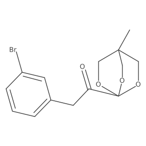 2-(3-Bromophenyl)-1-(4-methyl-2,6,7-trioxabicyclo[2.2.2]octan-1-YL)ethan-1-one结构式