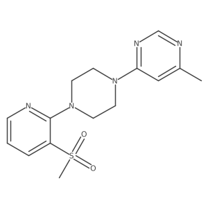 4-[4-(3-Methanesulfonylpyridin-2-yl)piperazin-1-yl]-6-methylpyrimidine Structure